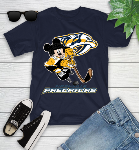 NHL Nashville Predators Mickey Mouse Disney Hockey T Shirt Youth T-Shirt 3