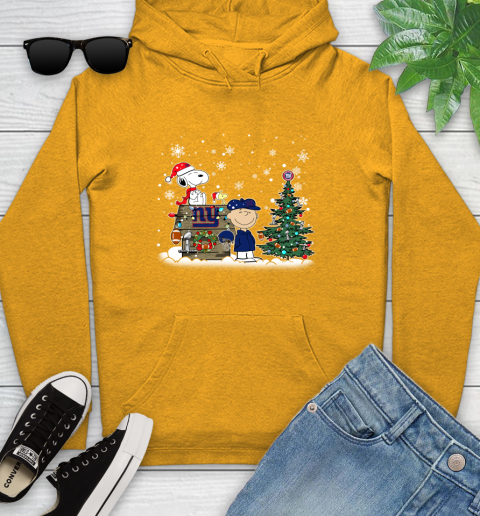 NFL New York Giants Snoopy Charlie Brown Christmas Football Super Bowl Sports Youth Hoodie 2