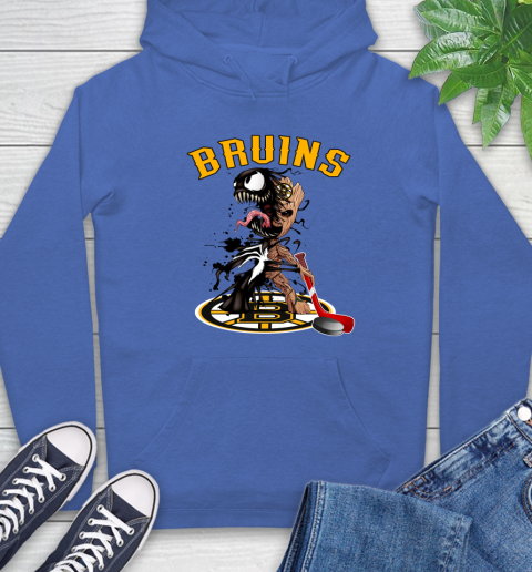 NHL Boston Bruins Hockey Venom Groot Guardians Of The Galaxy Hoodie 9