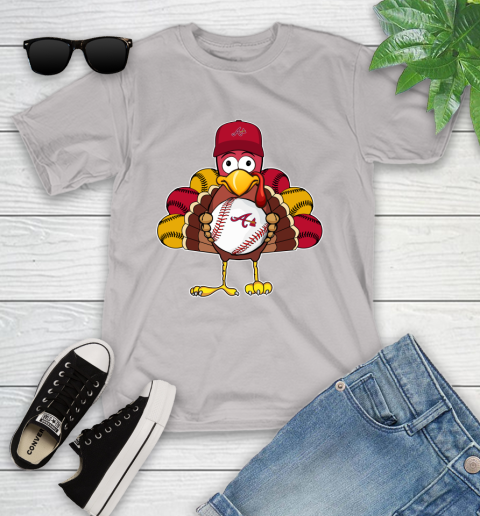 Atlanta Braves Turkey thanksgiving Youth T-Shirt 12