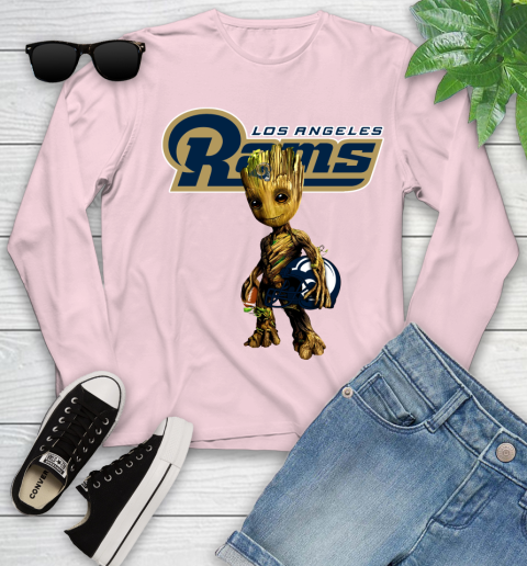 Los Angeles Rams NFL Football Groot Marvel Guardians Of The Galaxy Youth Long Sleeve 10