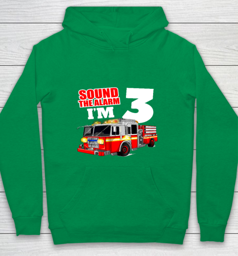 Kids Fire Truck 3rd Birthday T Shirt Boy Firefighter 3 Years Old Youth Hoodie 4