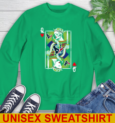 NFL Football Houston Texans The Queen Of Hearts Card Shirt Sweatshirt 8