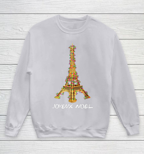 Joyeux Noel French Merry Christmas Eiffel Tower Youth Sweatshirt 3