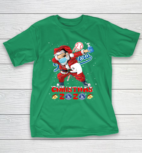 Los Angeles Dodgers Funny Santa Claus Dabbing Christmas 2020 MLB T-Shirt 5