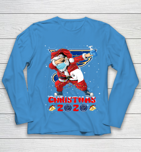 St.Louis Blues Funny Santa Claus Dabbing Christmas 2020 NHL Youth Long Sleeve 5