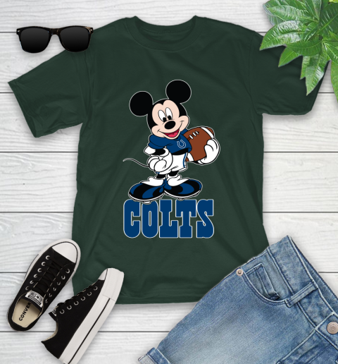 NFL Football Indianapolis Colts Cheerful Mickey Mouse Shirt Youth T-Shirt 5