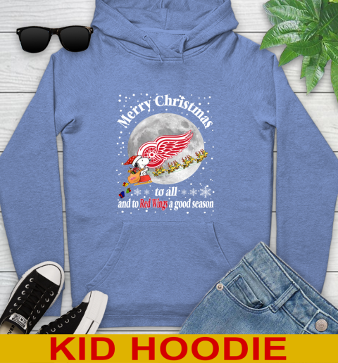 Detroit Red Wings Merry Christmas To All And To Red Wings A Good Season NHL Hockey Sports Youth Hoodie 12