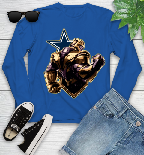 NFL Thanos Avengers Endgame Football Sports Dallas Cowboys Youth Long Sleeve 9
