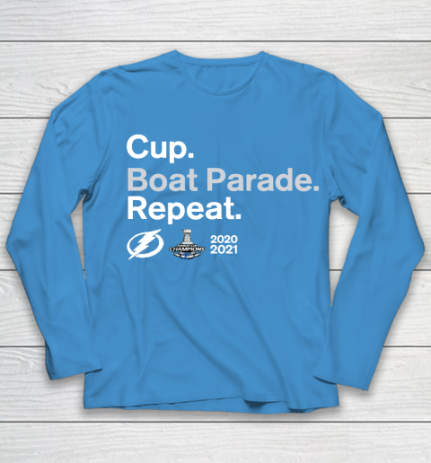 Cup Boat Parade Repeat Tampa bay Lightnings Stanley Hockey 2021 Youth Long Sleeve 5