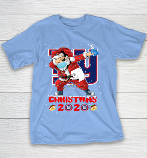 New York Giants Funny Santa Claus Dabbing Christmas 2020 NFL Youth T-Shirt 8