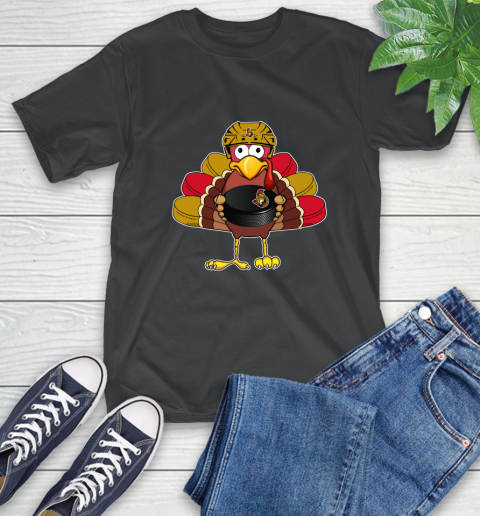Ottawa Senators Turkey Thanksgiving Day T-Shirt 2