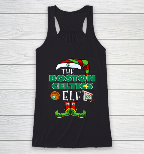 Boston Celtics Christmas ELF Funny NBA Racerback Tank