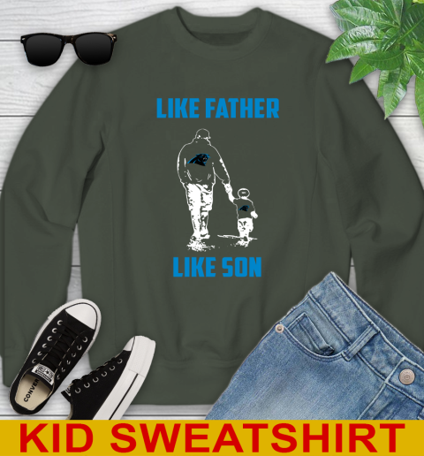 Carolina Panthers NFL Football Like Father Like Son Sports Youth Sweatshirt 8