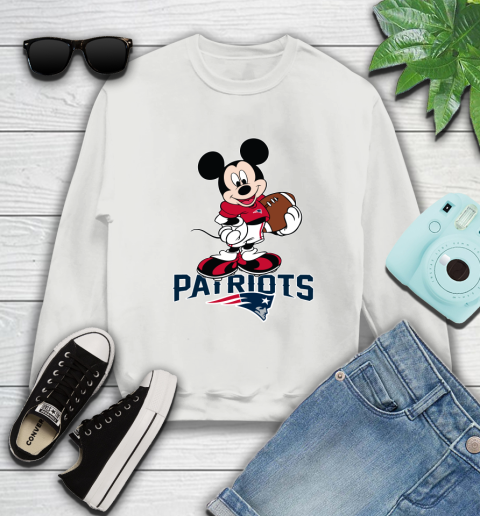 NFL Football New England Patriots Cheerful Mickey Mouse Shirt Sweatshirt 5