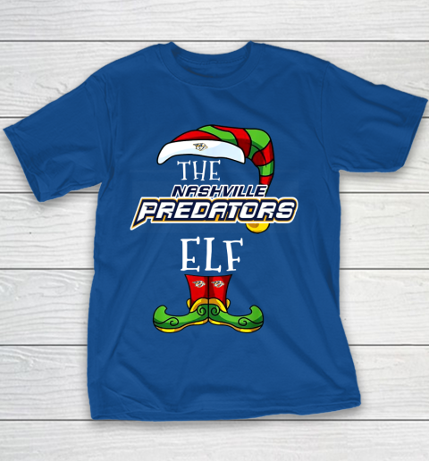 Nashville Predators Christmas ELF Funny NHL Youth T-Shirt 6