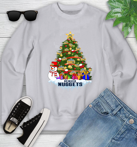 Denver Nuggets Merry Christmas NBA Basketball Sports Youth Sweatshirt 4