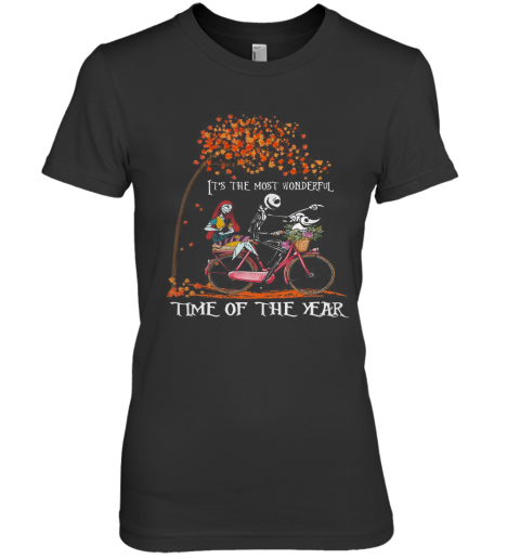 Jack Skellington And Sally It'S The Wonderful Time Of The Year Premium Women's T-Shirt