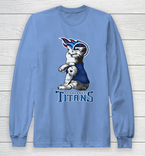 NFL Football My Cat Loves Tennessee Titans Long Sleeve T-Shirt 8
