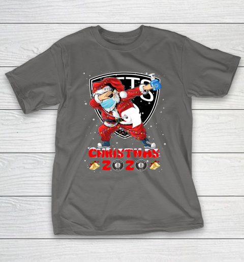 Brooklyn Nets Funny Santa Claus Dabbing Christmas 2020 NBA T-Shirt 8