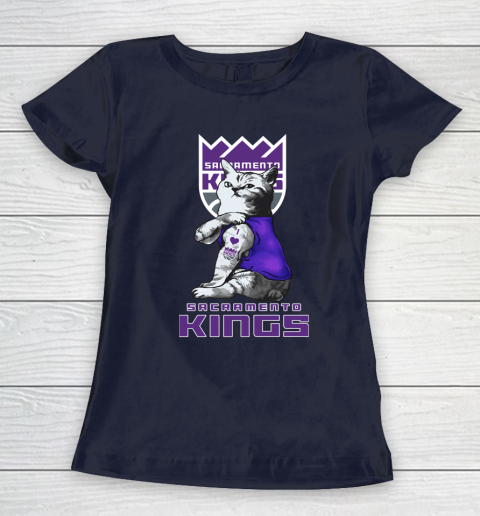 NBA Basketball My Cat Loves Sacramento Kings Women's T-Shirt 3 NBA Basketball My Cat Loves Sacramento Kings Women's T-Shirt - Image 3