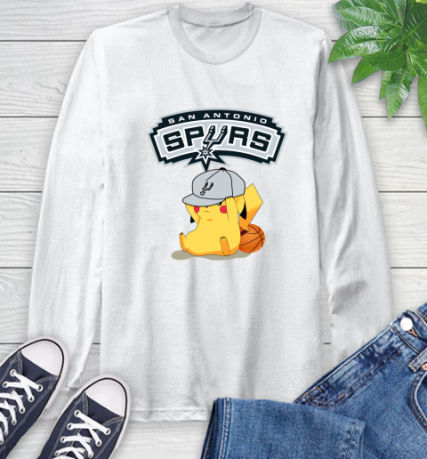 NBA Pikachu Basketball Sports San Antonio Spurs Long Sleeve T-Shirt
