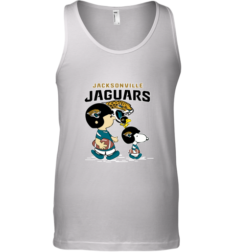 Jacksonville Jaguars Let's Play Football Together Snoopy NFL Tank Top