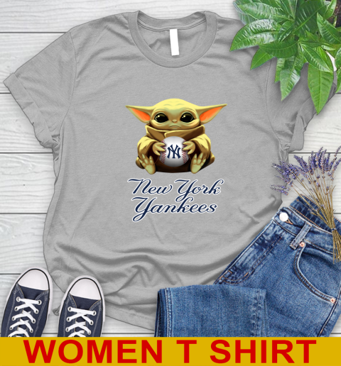 MLB Baseball New York Yankees Star Wars Baby Yoda Shirt 93