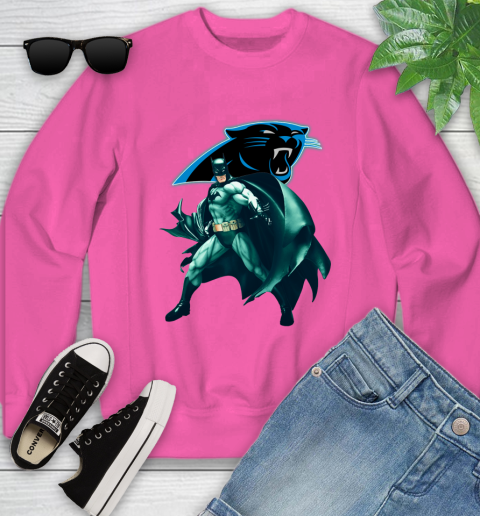 NFL Batman Football Sports Carolina Panthers Youth Sweatshirt 7