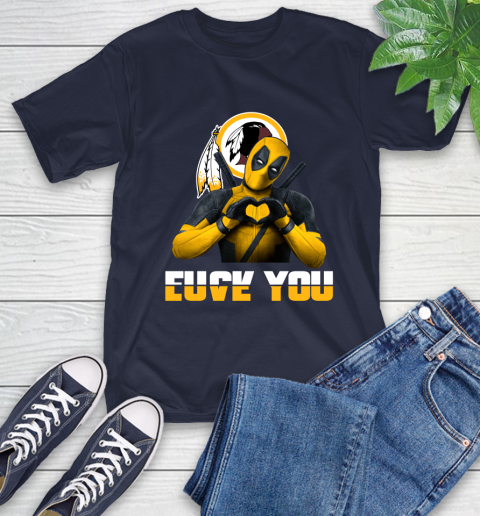 NHL Washington Redskins Deadpool Love You Fuck You Football Sports T-Shirt 3