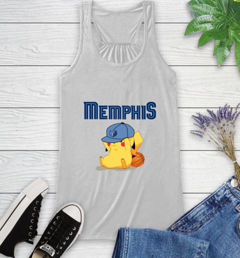NBA Pikachu Basketball Sports Memphis Grizzlies Racerback Tank
