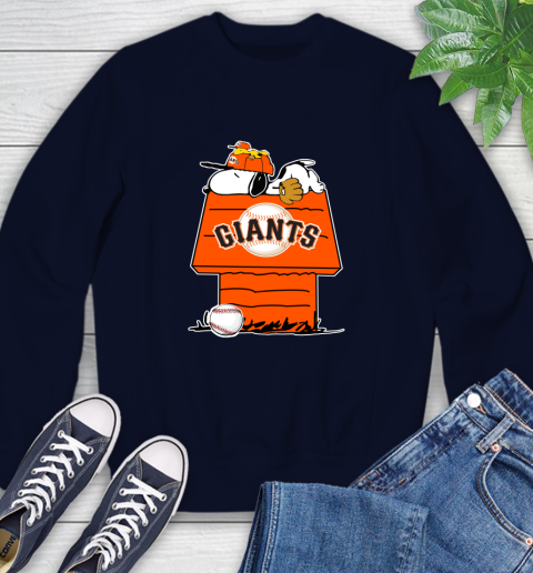 MLB San Francisco Giants Snoopy Woodstock The Peanuts Movie Baseball T Shirt_000 Sweatshirt 3