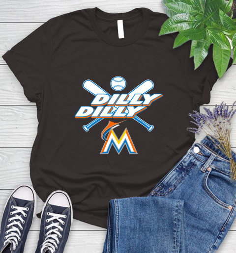 MLB Miami Marlins Dilly Dilly Baseball Sports Women's T-Shirt 8