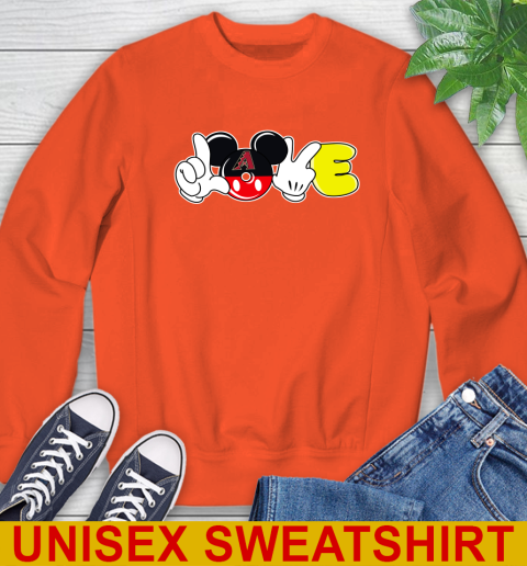 Arizona Diamondbacks MLB Baseball Love Mickey Disney Sports Sweatshirt 4