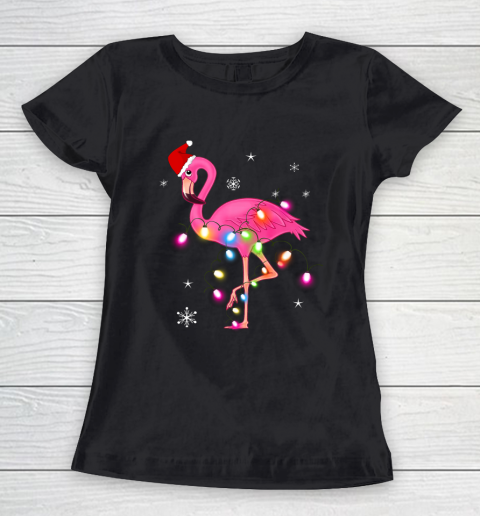 Pink Flamingo Christmas Women's T-Shirt