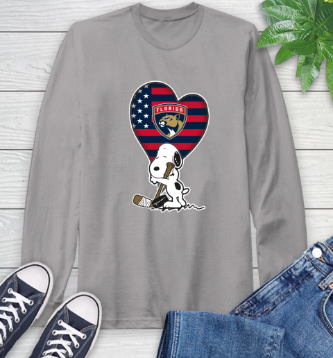Florida Panthers NHL Hockey The Peanuts Movie Adorable Snoopy Long Sleeve T-Shirt 6