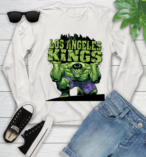 Los Angeles Kings NHL Hockey Incredible Hulk Marvel Avengers Sports Youth Long Sleeve 12