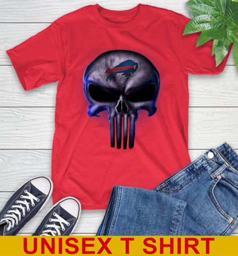 Buffalo Bills NFL Football Punisher Skull Sports T Shirt Tee For Sports