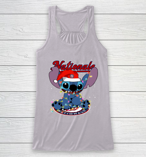 Washington Nationals MLB noel stitch Baseball Christmas Racerback Tank 3