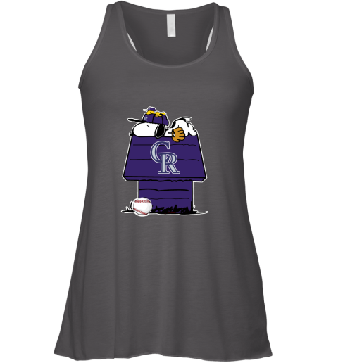 Colorado Rockies Snoopy And Woodstock Resting Together MLB Racerback Tank