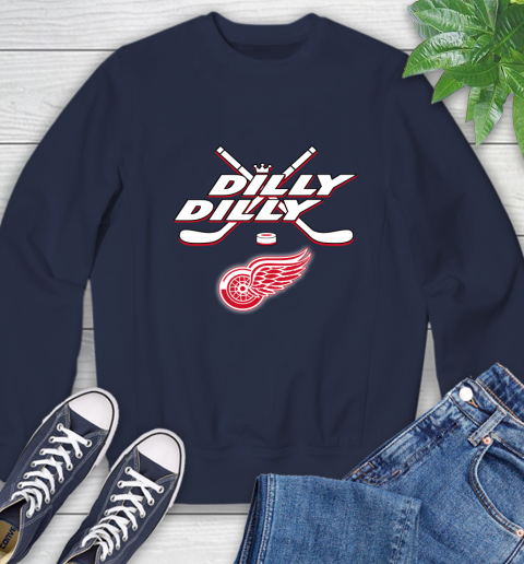 NHL Detroit Red Wings Dilly Dilly Hockey Sports Sweatshirt 3