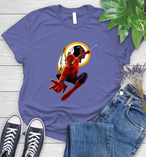 NFL Spider Man Avengers Endgame Football Washington Redskins Women's T-Shirt 11