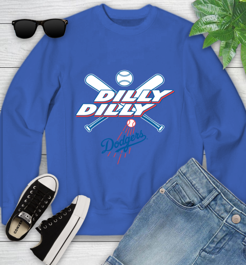 MLB Los Angeles Dodgers Dilly Dilly Baseball Sports Youth Sweatshirt 8