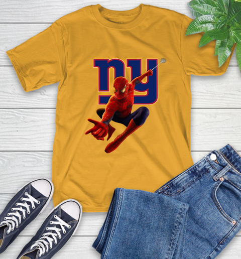 NFL Spider Man Avengers Endgame Football New York Giants T-Shirt 3