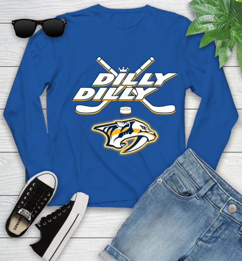 NHL Nashville Predators Dilly Dilly Hockey Sports Youth Long Sleeve 9
