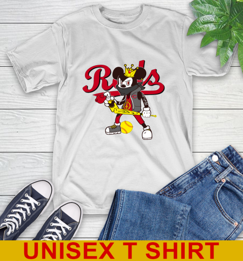 Cincinnati Reds MLB Baseball Mickey Peace Sign Sports T-Shirt