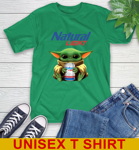 Star Wars Baby Yoda Hugs Natural Light Beer Shirt 7
