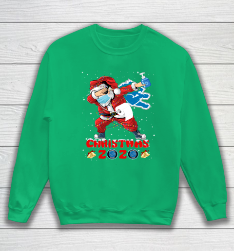 Detroit Lions Funny Santa Claus Dabbing Christmas 2020 NFL Sweatshirt 5