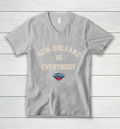 New Orleans Pelicans Vs Everybody V-Neck T-Shirt 3