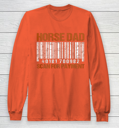 Horse Dad Scan For Payment Long Sleeve T-Shirt - Image 4